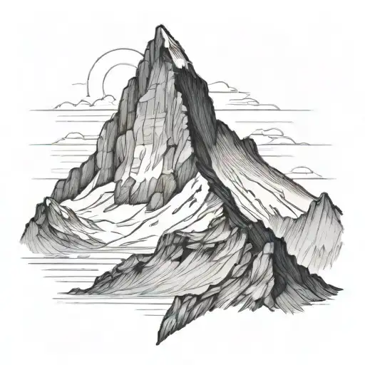 matterhorn mountain tattoo design idea