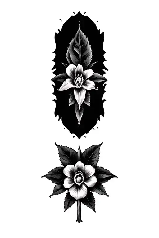 deadly nightshade tattoo design idea
