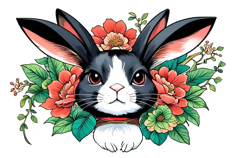 Bad Bunny tattoo design idea