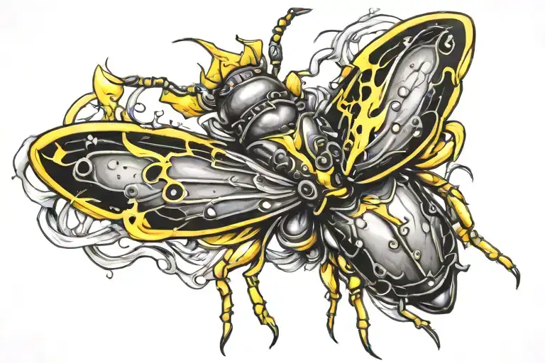lightning bug tattoo design idea