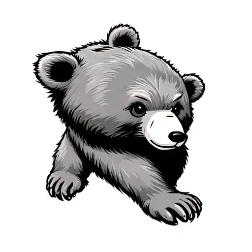 Cartoon Bear tattoo design idea