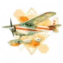 cessna 172 geometric shape tattoo design idea