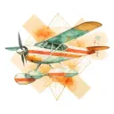 cessna 172 geometric shape tattoo design idea