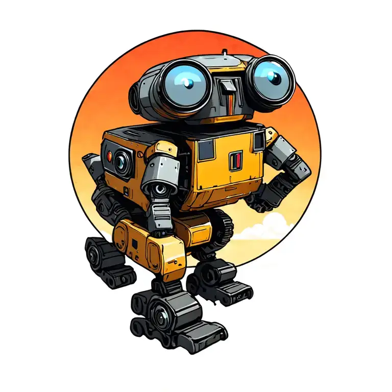 wall e and Eva  tattoo design idea