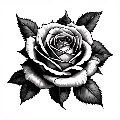 Goth Rose tattoo design idea