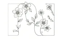 Fineline flower bracelet tattoo wrist band tattoo tattoo design idea