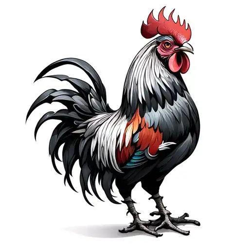 Chinese Rooster tattoo design idea