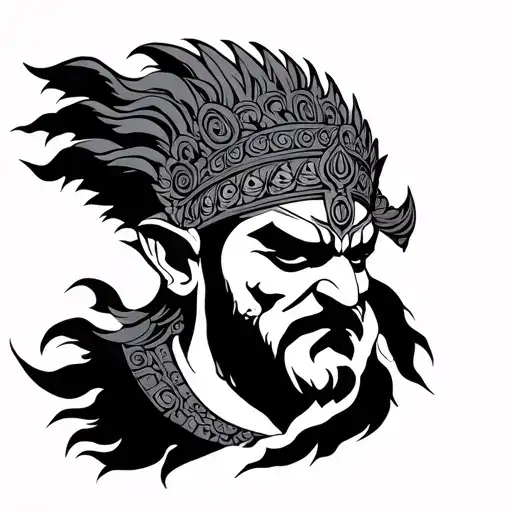 ravana band tattoo design idea