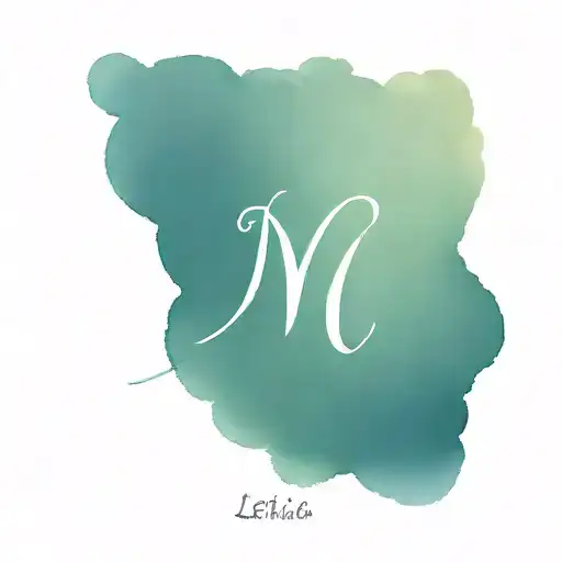 Initials of the names Leticia and Kadim tattoo design idea