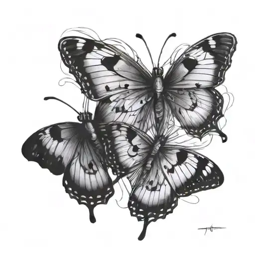 make a butterfly inspired in the song Butterfly Effect by Travis Scott, Below the butterfly write the phrase "For this l tattoo design idea