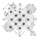 thc molecule constellation tattoo design idea