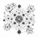 thc molecule constellation tattoo design idea