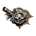 Steampunk tattoo design idea
