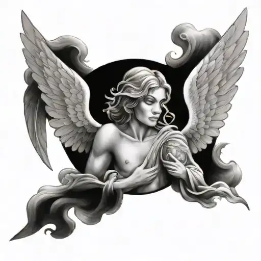 Gabriel Angel tattoo design idea