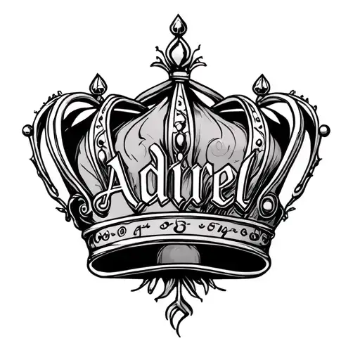 "Adriel" small crown tattoo design idea