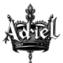 "Adriel" small crown tattoo design idea