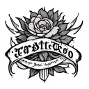 Rare Word tattoo design idea