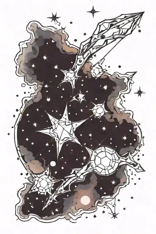 orion constellation replace stars tattoo design idea