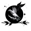 amazing grace circle tattoo design idea