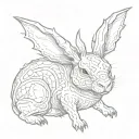rabbit, dragon, dog, pig tattoo design idea