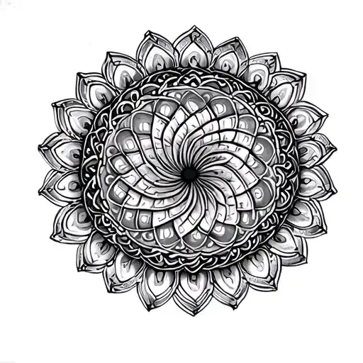 Spiral Mandala tattoo design idea