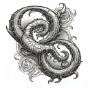 Scorpio and Aries zodiac symbol tattoo design idea