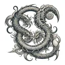 Scorpio and Aries zodiac symbol tattoo design idea