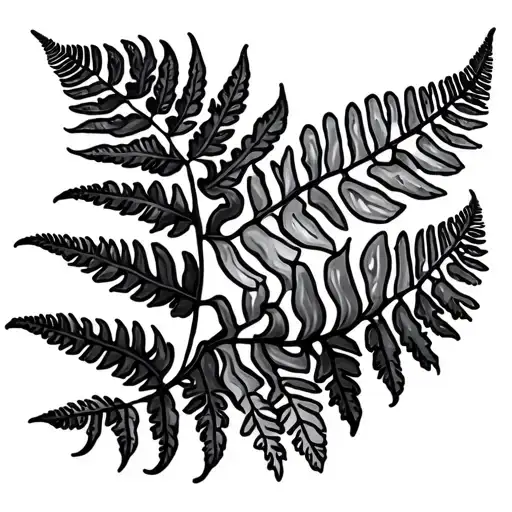 Fern tattoo design idea