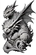 gargoyle protector tattoo design idea