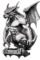 gargoyle protector tattoo design idea