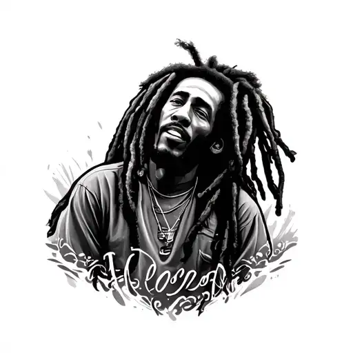 Bob Marley Lyrics tattoo design idea