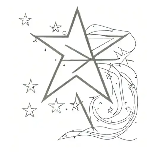 Let us die young or let us live forever, stars tattoo design idea