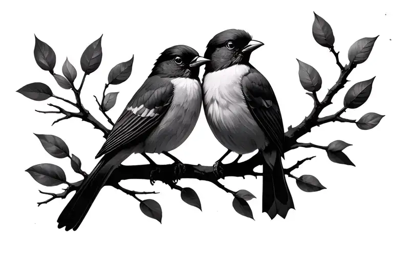 3 birds on branch collar bone tattoo design idea