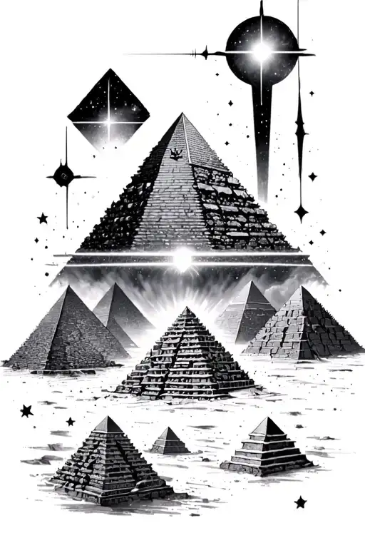 the three pyramids of Giza and Orion's Belt fore arm tattoo tattoo design idea