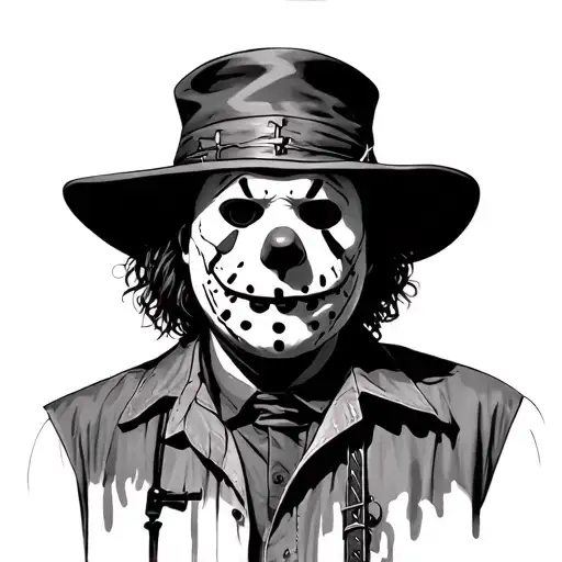 Freddy Kruger, Jason, art the clown and Leatherface drew like the band queen tattoo design idea
