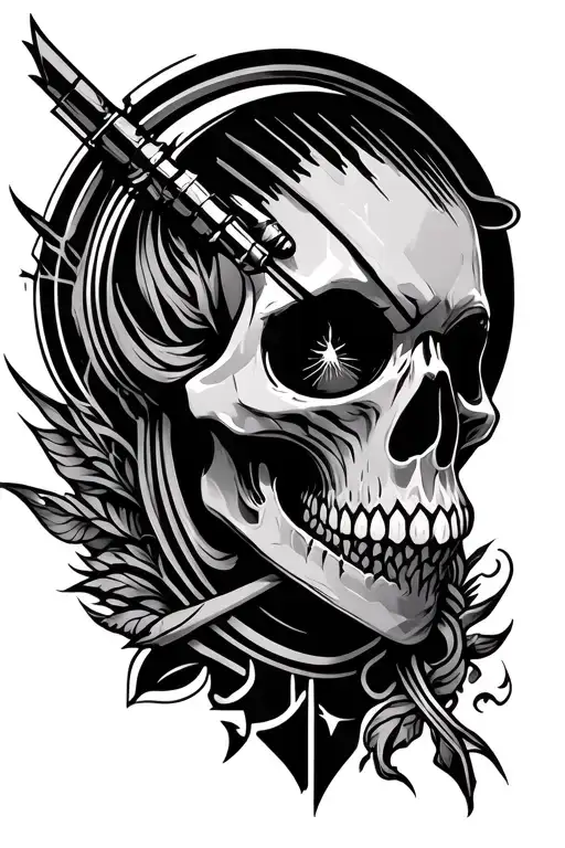 cyber sigilism tattoo design idea