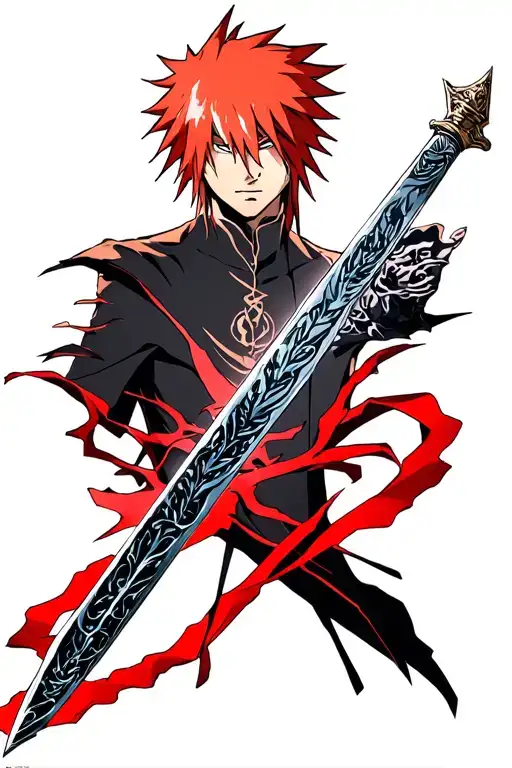 ichigo kurosaki ichigo's sword from bleach tattoo design idea
