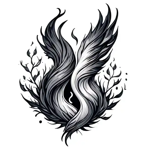 Twin Flames tattoo design idea