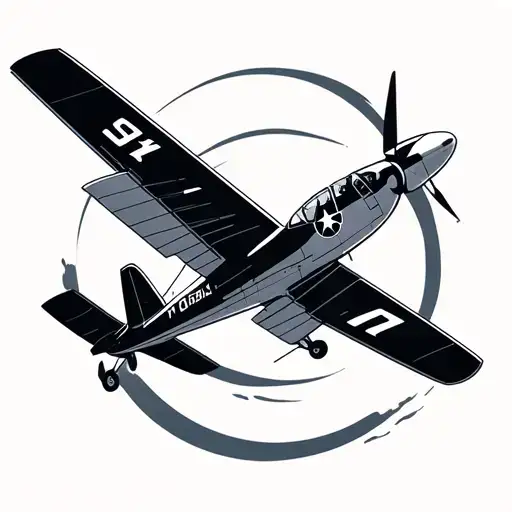 Schweizer glider aircraft minimalist tattoo design tattoo design idea