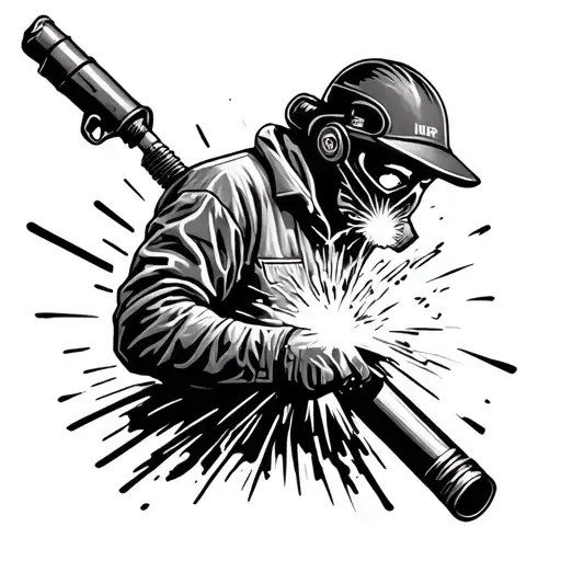 Welder tig torch tattoo design idea