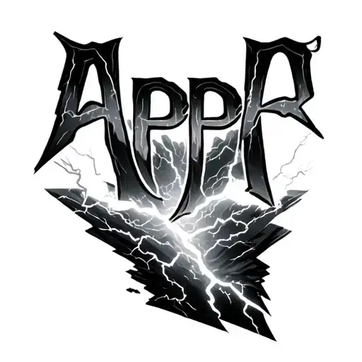 "APPA" "APPA" lightning storm tattoo design idea
