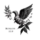 Romans 12:19 tattoo design idea