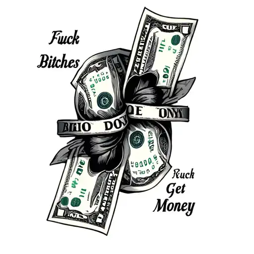Fuck Bitches Get Money tattoo design idea