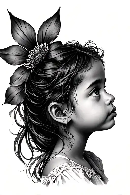 My daughter Alba tattoo design idea