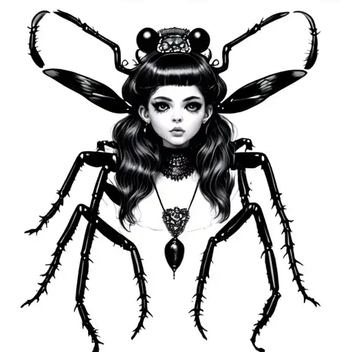 melanie martinez as a bug tattoo design idea