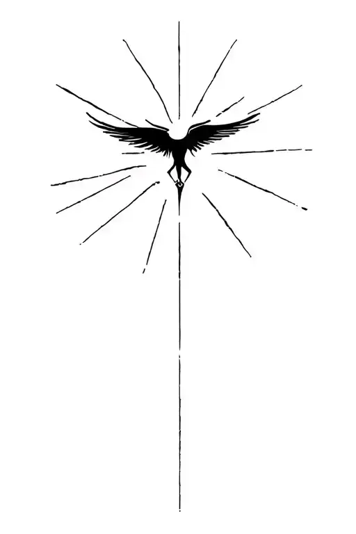 icarus flying towards the sun tattoo design idea