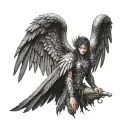 dark angel 40k tattoo design idea