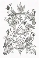 four cardinal virtues: justice, courage, wisdom, templance tattoo design idea