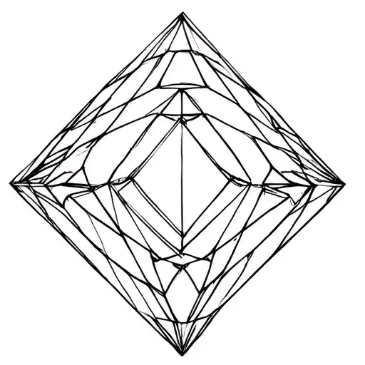 Geometric Diamond tattoo design idea