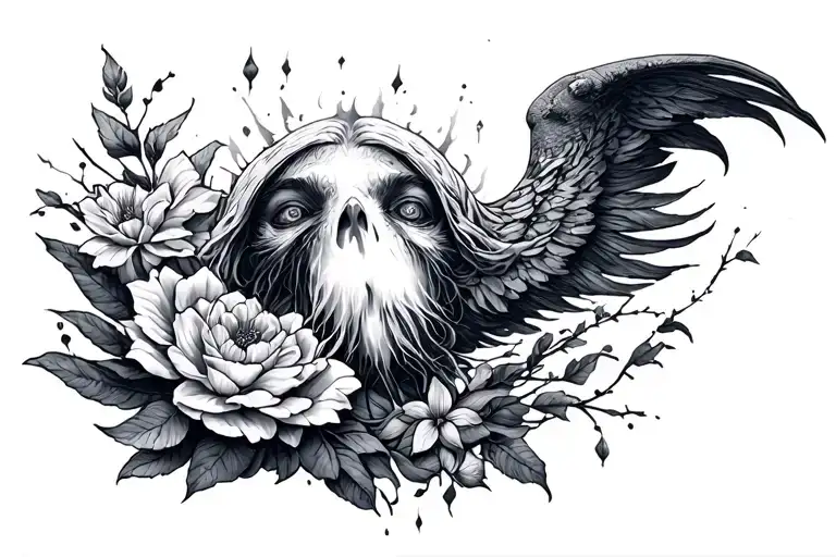 life eternal by ghost tattoo design idea